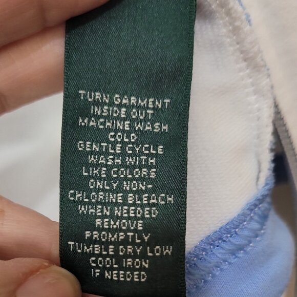 Lauren Active Womens White & Blue Track Jacket XL Cotton Polyester Blend - Picture 9 of 13